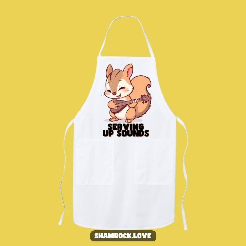 Funny Squirrel Fiddle Apron - Cook Up Laughs in the Kitchen