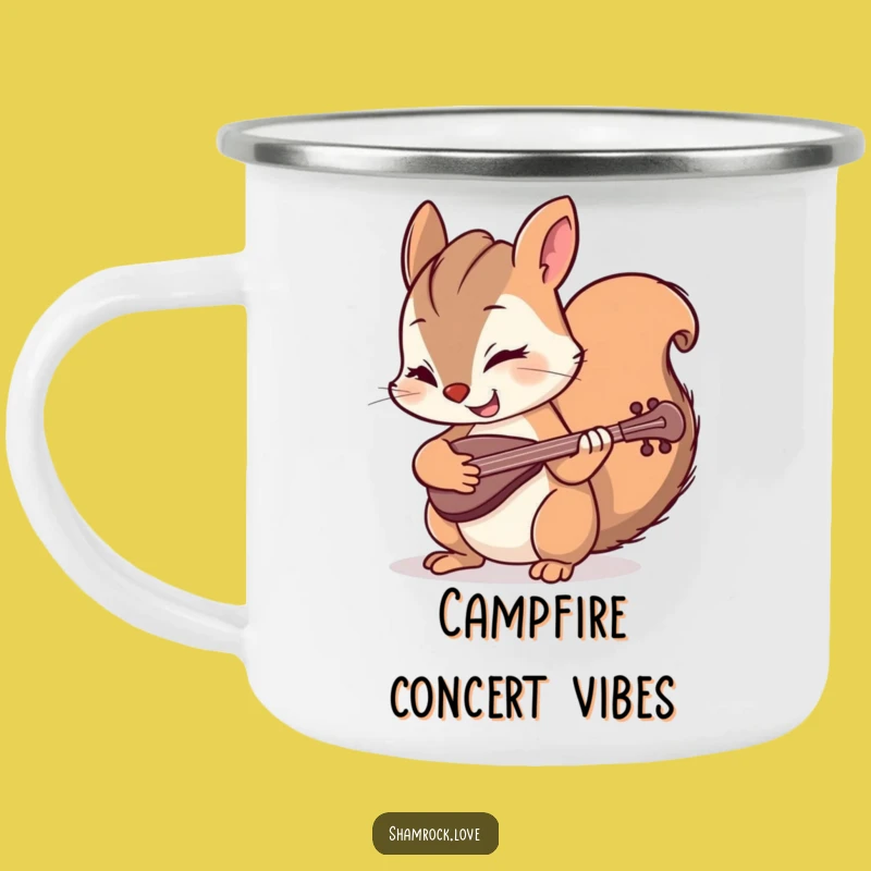 Funny Squirrel Fiddle Camping Mug - Adventure Fuel with Musical Flair