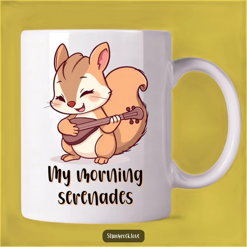 Funny Squirrel Fiddle Mug - A Mischievous Musician Gift for Laughs