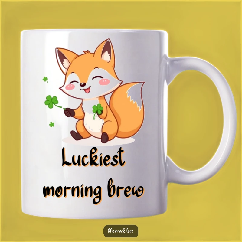 Funny Fox Shamrock Mug - Lucky Juggler Gift for Festive Cheer