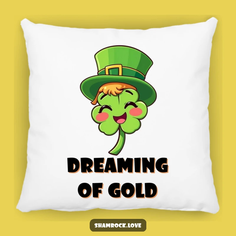 Funny Leprechaun Shamrock Pillow - Cozy St. Patrick's Day Comfort