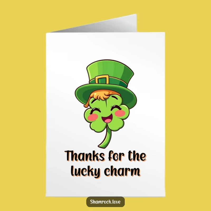 Free Printable Thank You Card: Lucky Thanks - Downloadable
