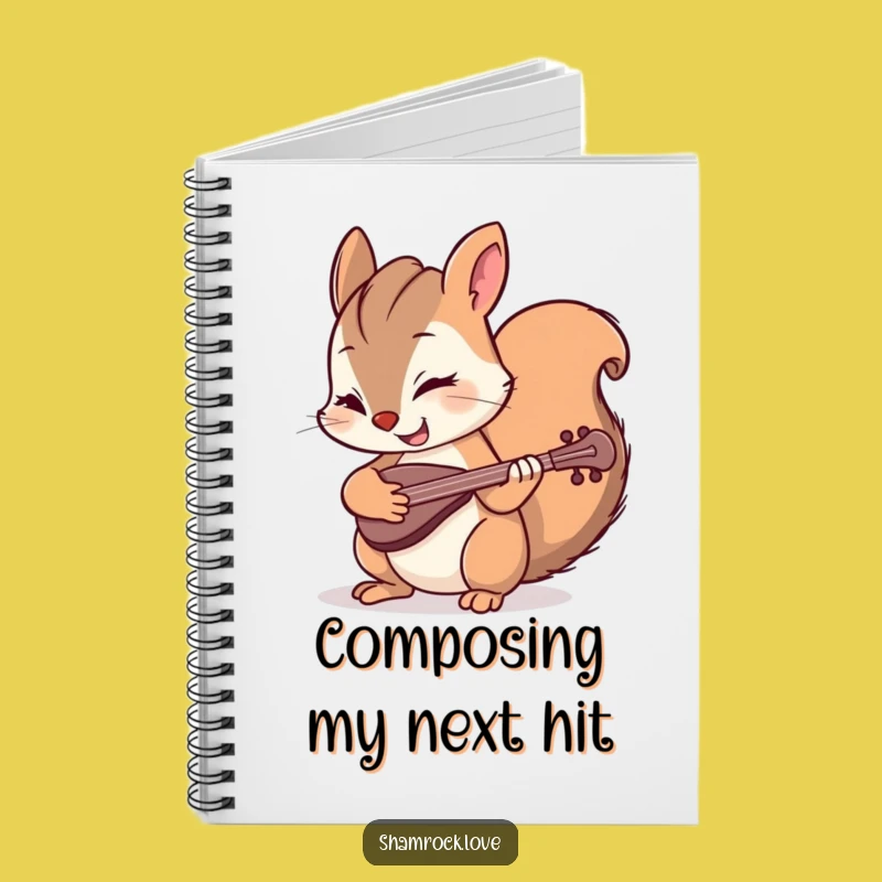 Funny Squirrel Fiddle Notebook - Jot Down Ideas with Musical Mischief