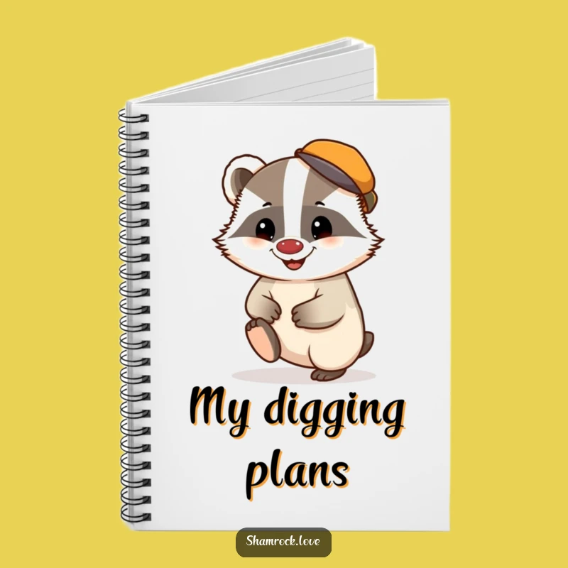 Funny Badger Cap Grin Notebook: Jot Down Mischievous Ideas Gift
